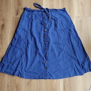 a.n.a high waisted linen skirt with pockets
